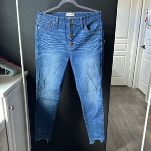 Madewell Ankle Cropped Blue Jeans
